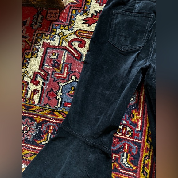 SOLD | Free People Black Velvet Edgy Long Flare Pants - Picture 4 of 7